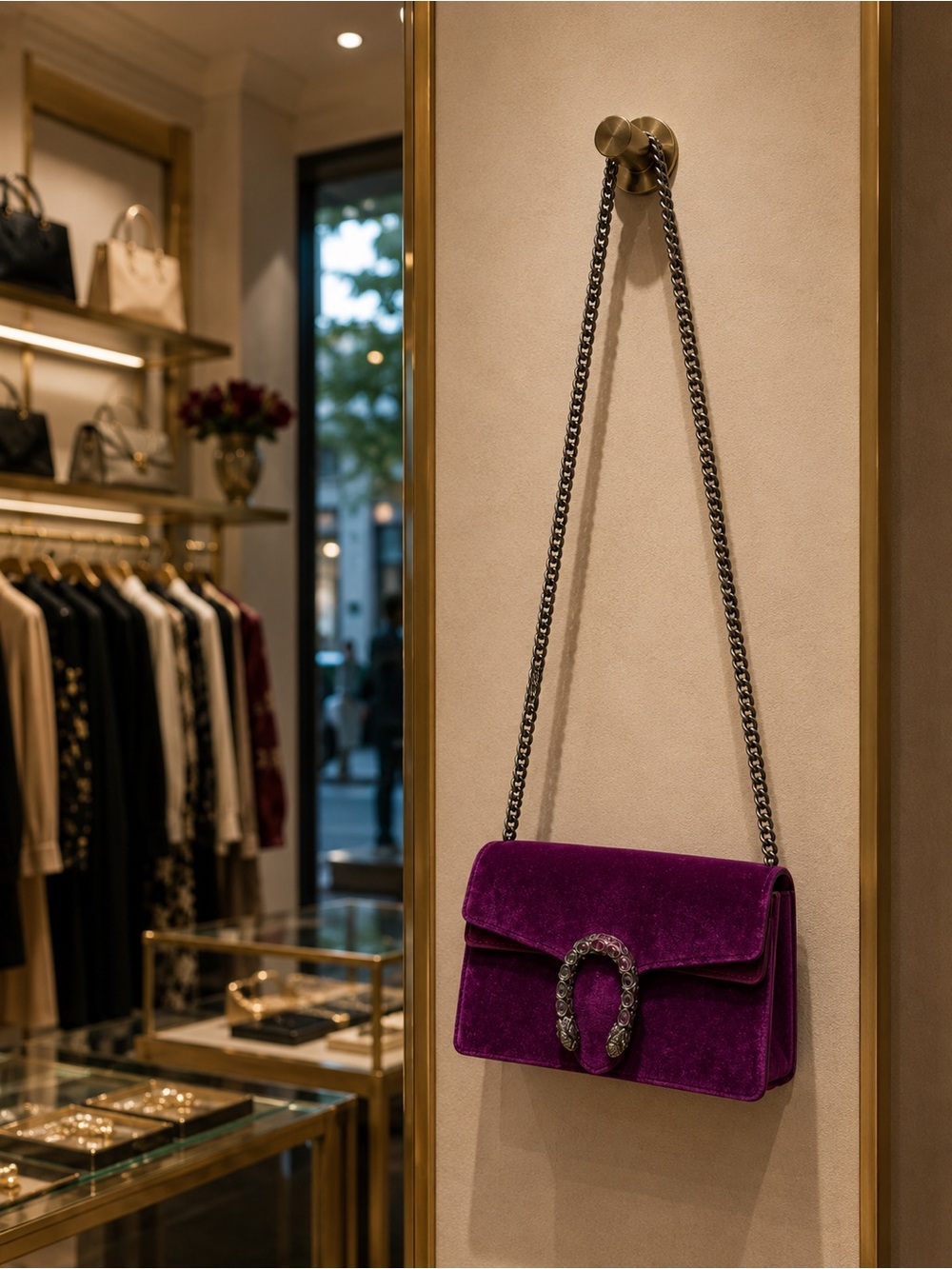 Gucci Dionysus Super Mini Purple Fuschia Velvet Bag